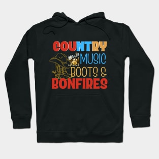 Country Music Boots and Bonfires Hoodie